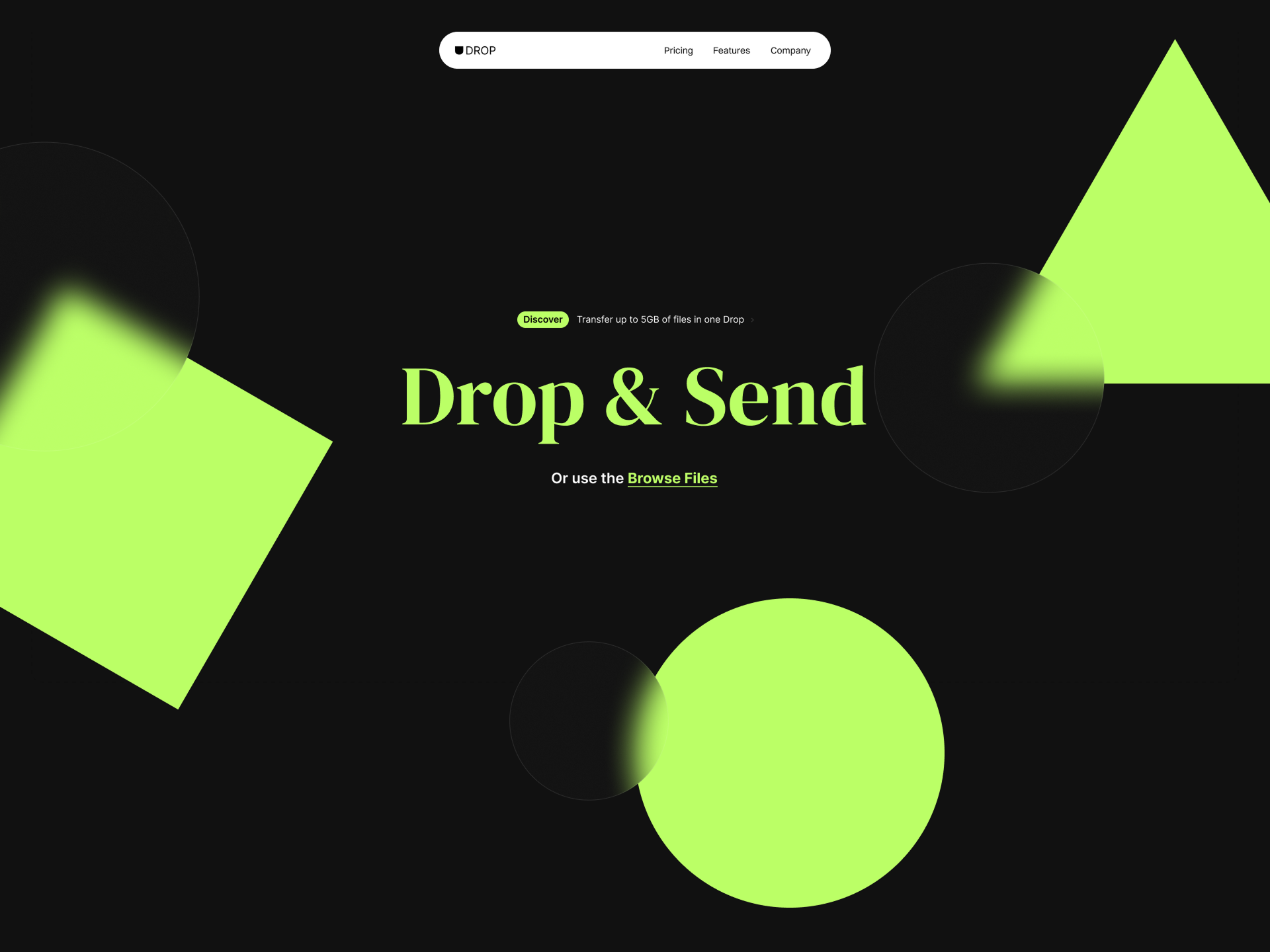 uDrop File Transfer Application Layout
