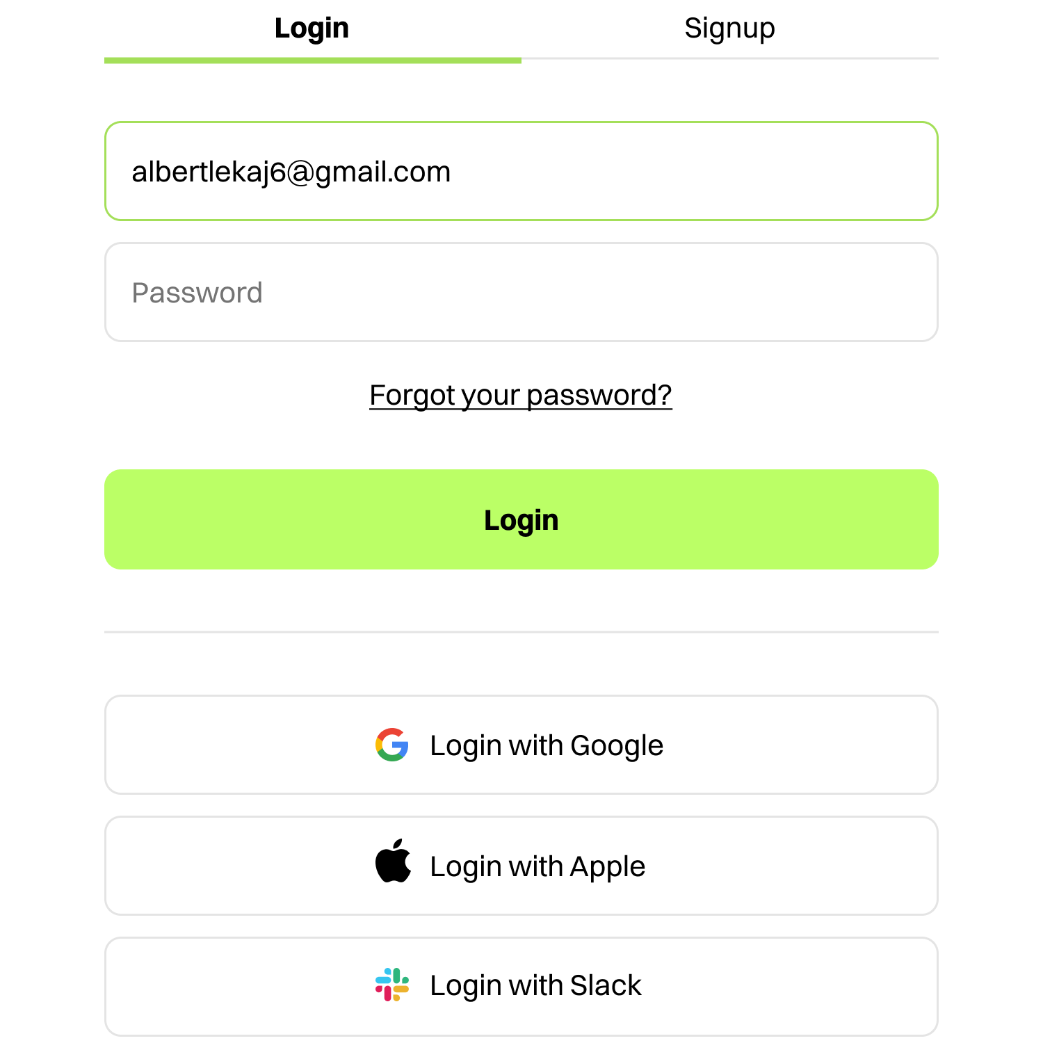 uDrop File Transfer Login and Authentication Screen